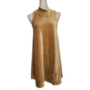 BeBop Sleeveless Brown Velvet Dress Sz S